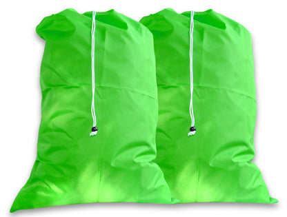 Extra Large Fluorescent Lime Green  Laundry Bags, Twin Pack
