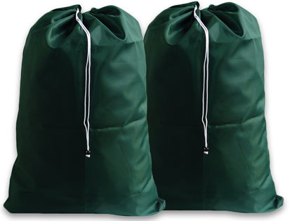 Extra Large Laundry Bags, Green, Twin Pack