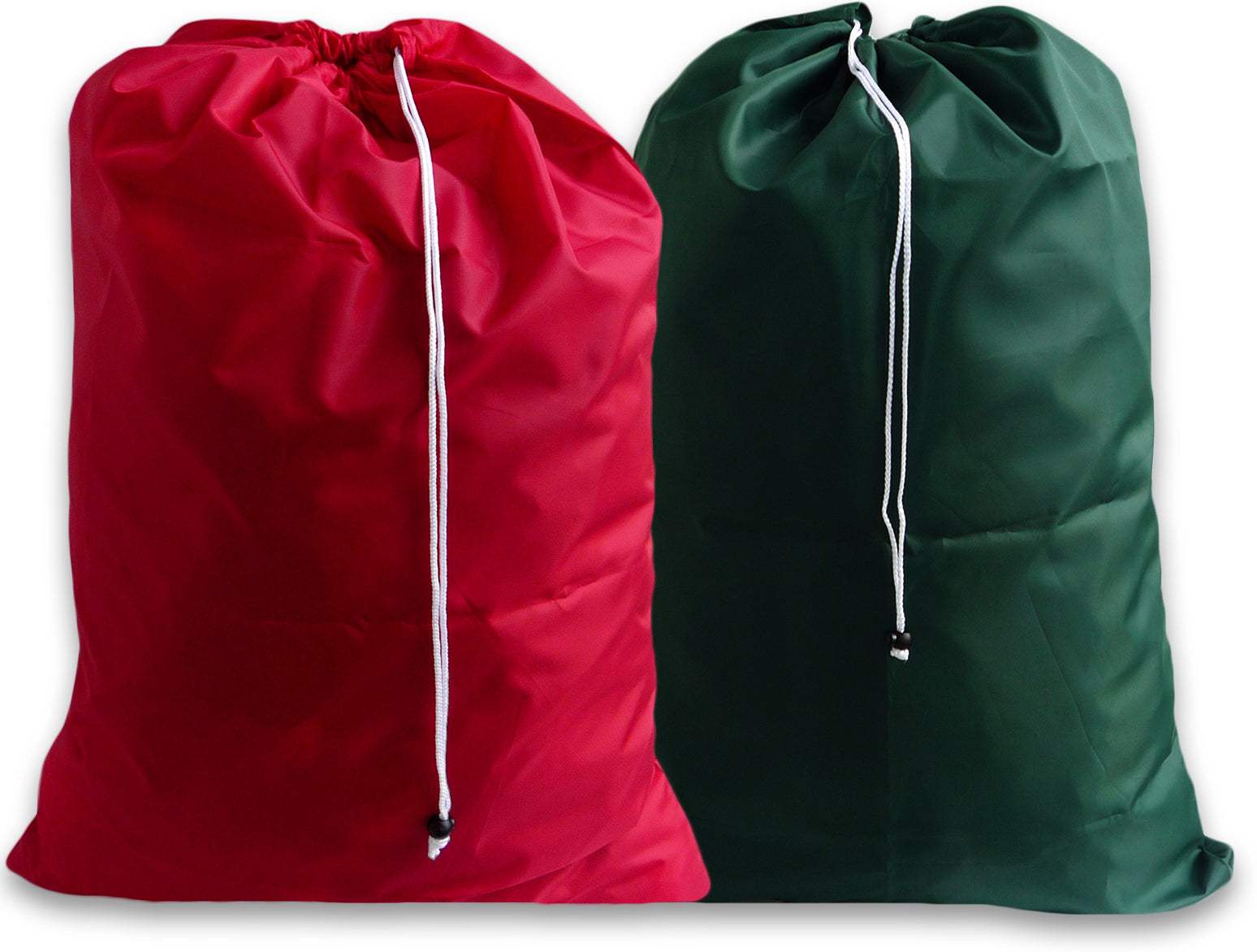 Two Pack, Extra Large Laundry Bags, Red, Green