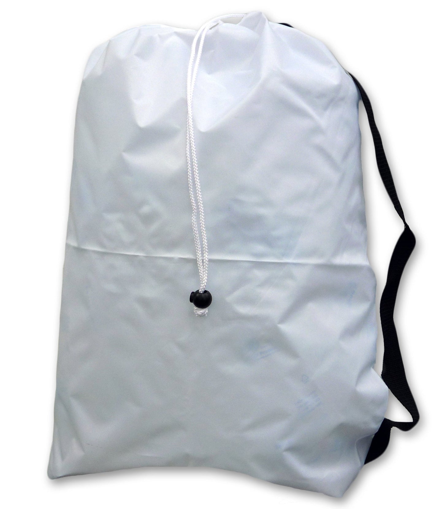 Large Laundry Bag with Strap, White