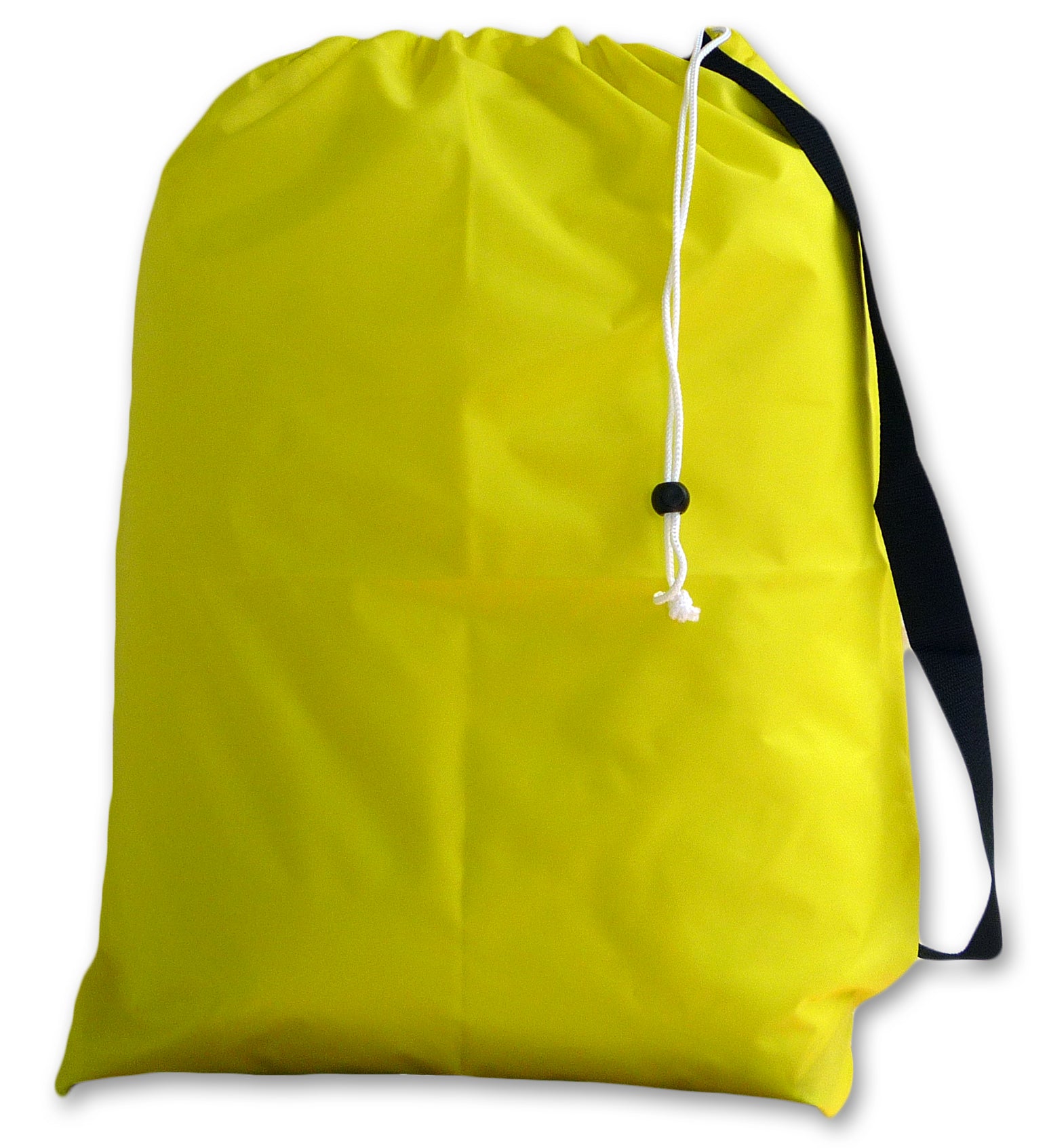 Medium Laundry Bag with Strap, Drawstring, Yellow