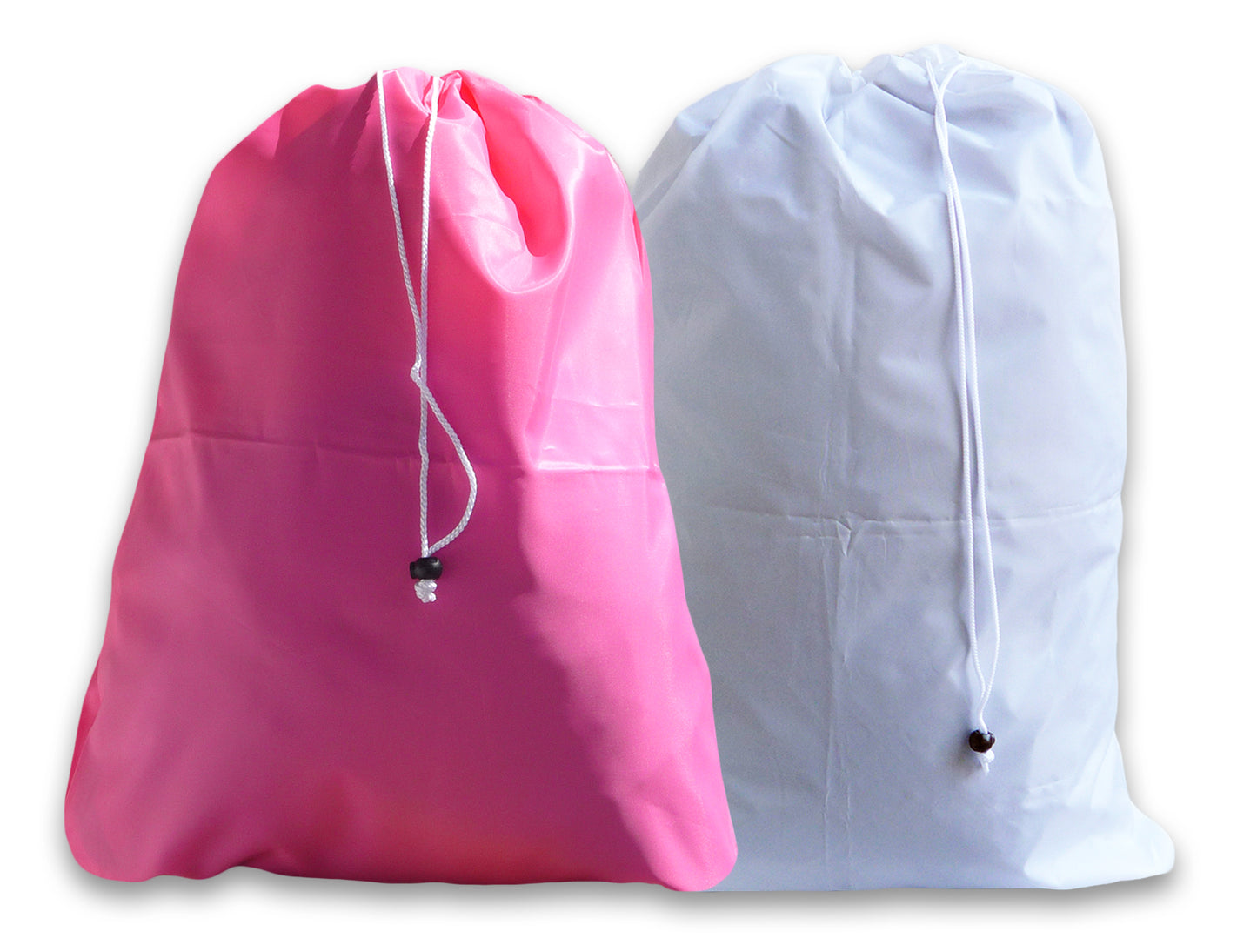 2 Pack, Extra Large Laundry Bags, Neon Pink, White
