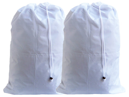 Extra Large Laundry Bags, White, Twin Pack