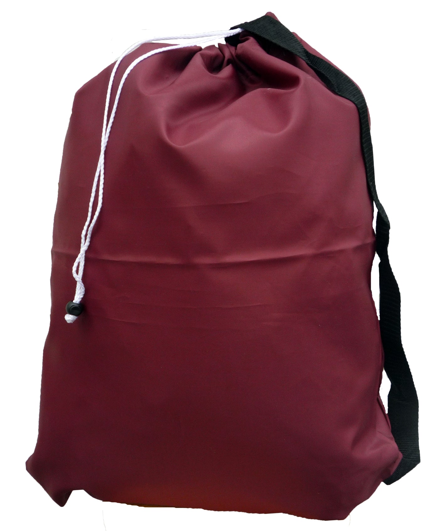 Small Laundry Bag with Strap, Burgundy