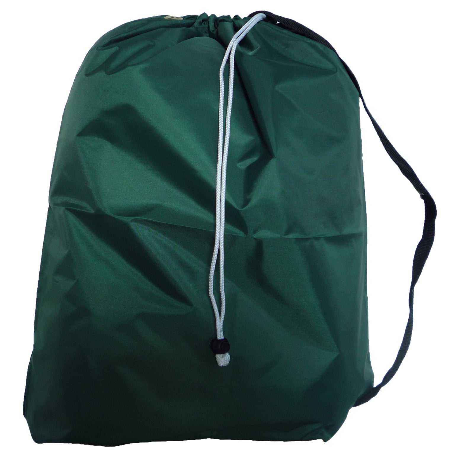 Small Laundry Bag with Strap, Forest Green
