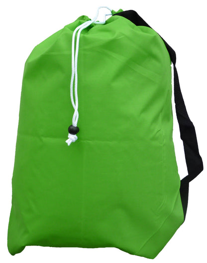 Small Laundry Bag with Strap, Lime Green