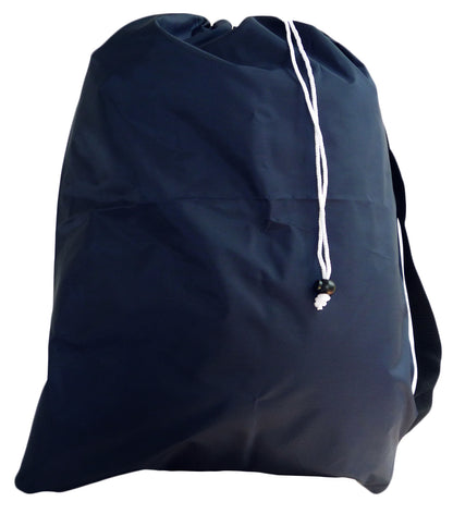 Small Laundry Bag with Strap, Navy Blue