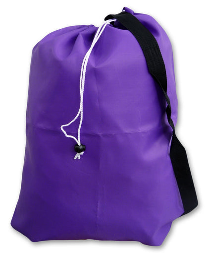 Medium Laundry Bag with Strap, Purple