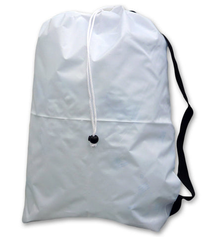 Medium Laundry Bag with Strap, White